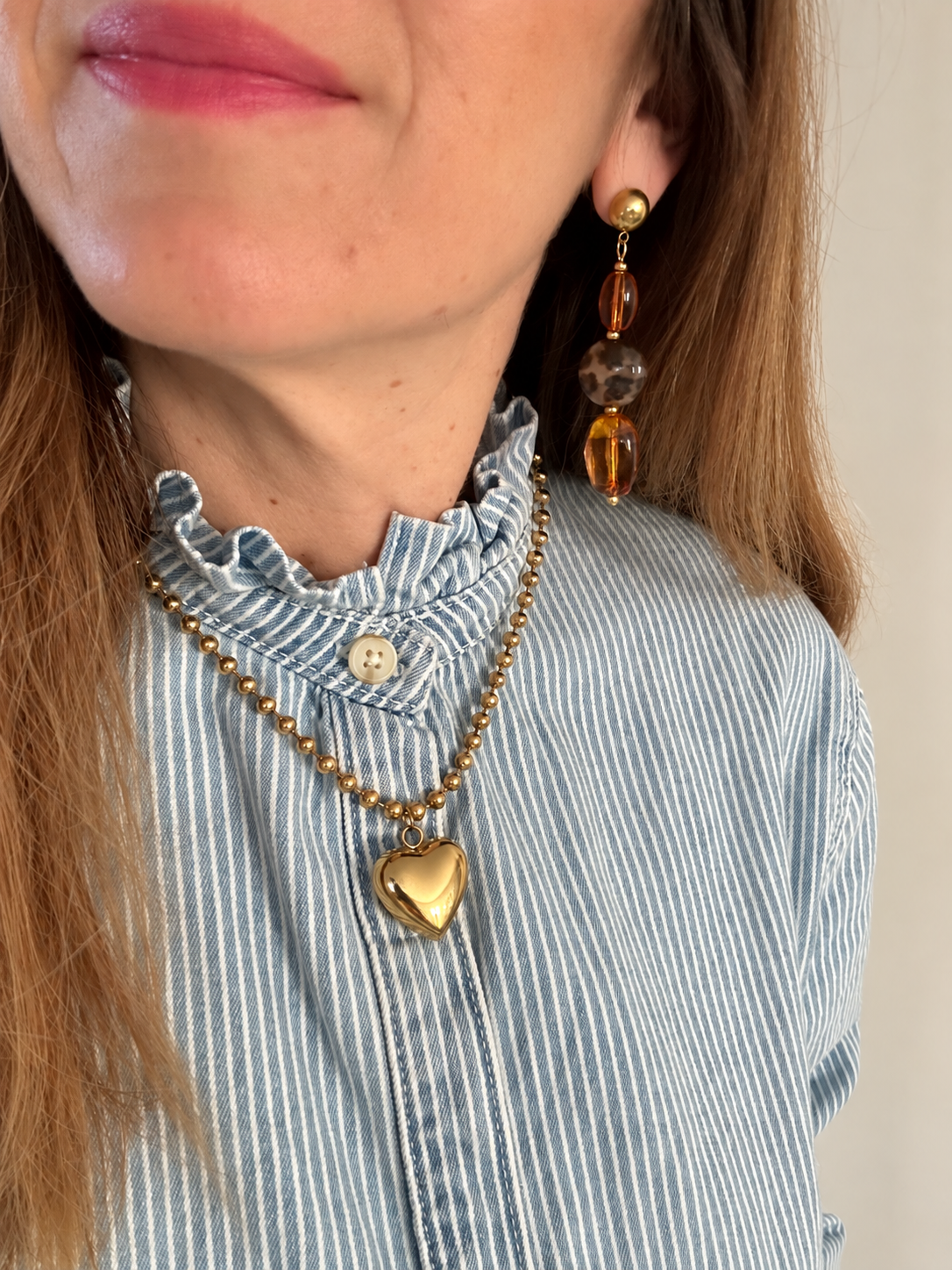 Boucles d'oreilles marron ISABEAU