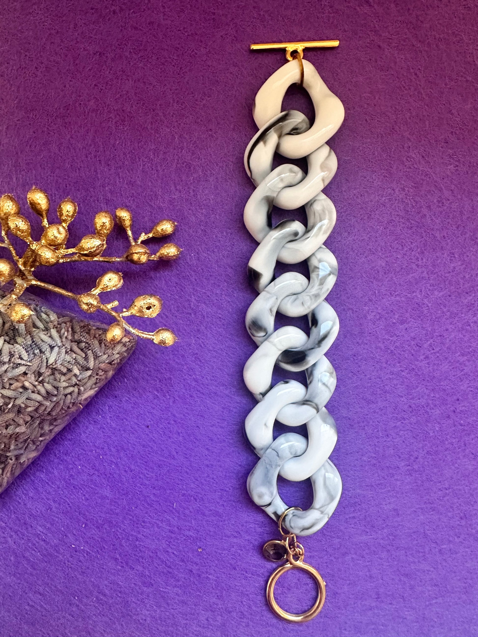  Bracelet HORTENSE – large à maillons colorés fait main-Bracelets-Camilmari Bijoux-Camilmari Bijoux.