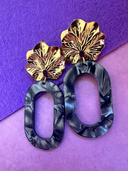  Boucles d’oreilles ISAURE – Fantaisie élégantes géométriques ovales-Boucles d'oreilles-Camilmari Bijoux-Camilmari Bijoux.