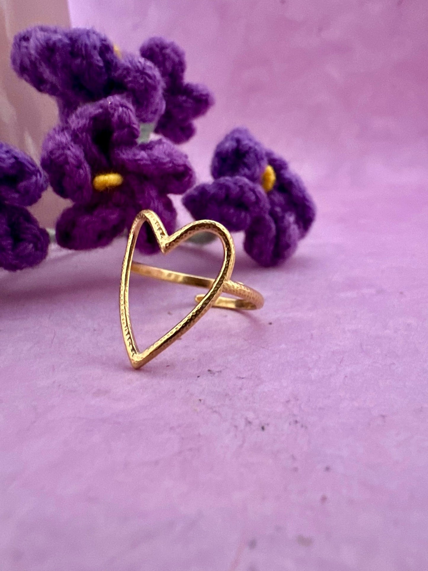 Bague avec coeur MADELINE - Camilmari Bijoux - 