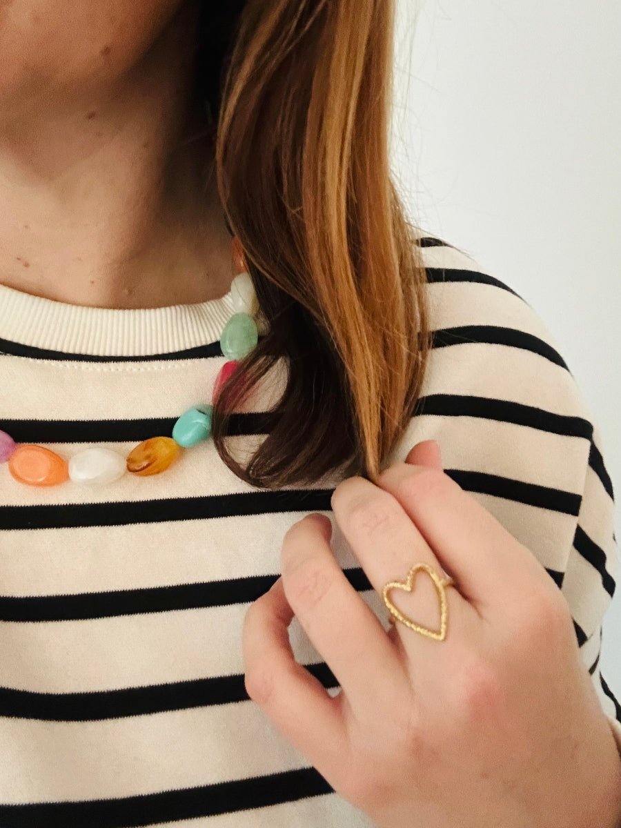 Bague avec coeur MADELINE - Camilmari Bijoux - 