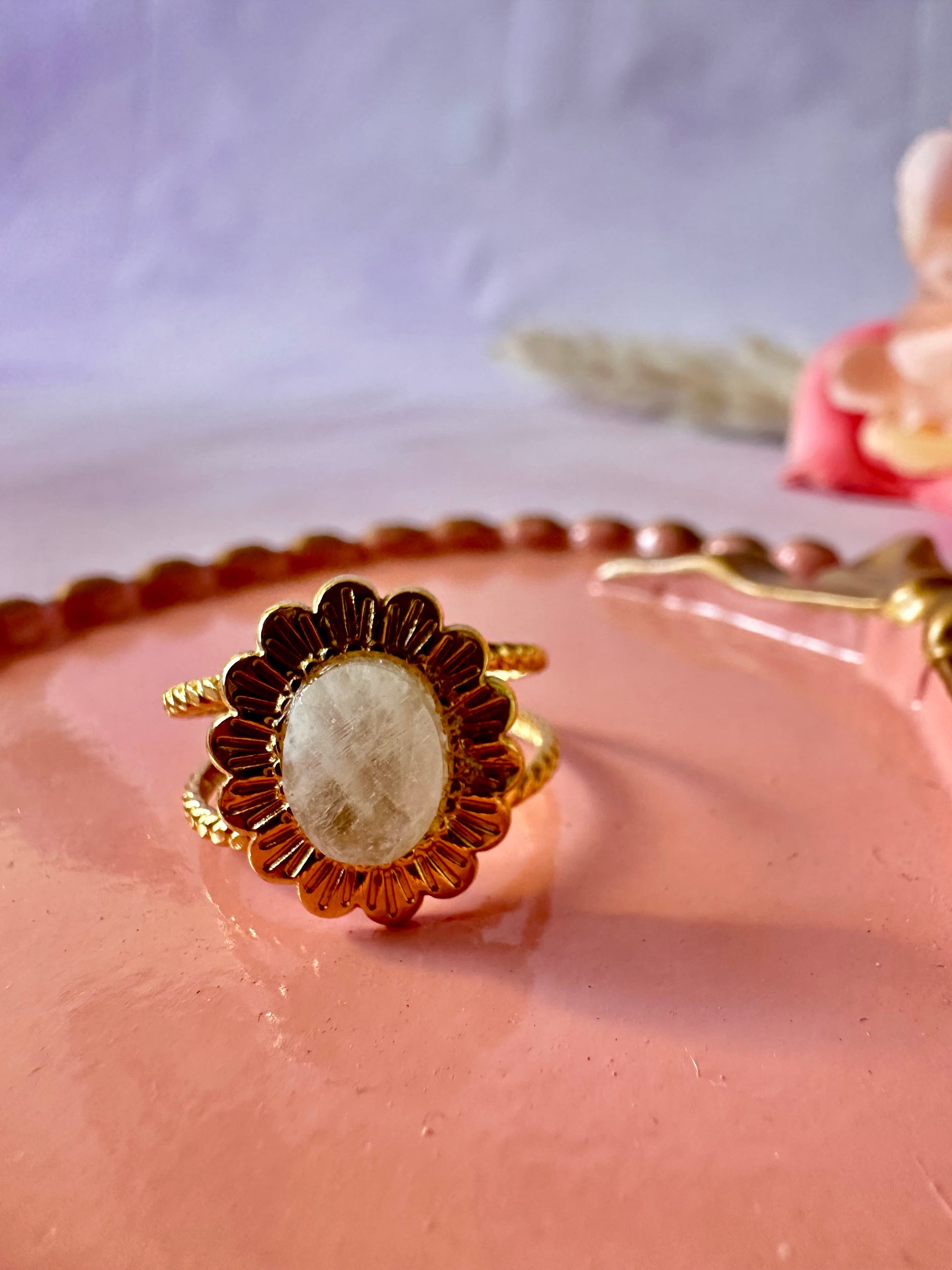 Bague avec pierre naturelle OPALINE - Camilmari Bijoux - 