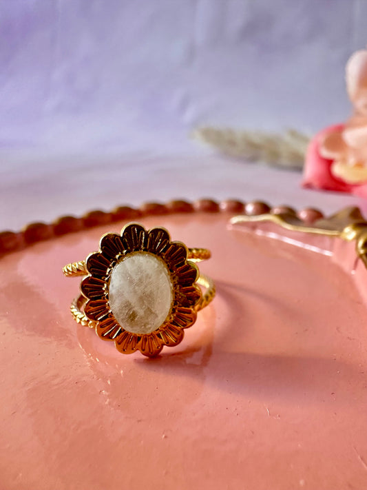 Bague avec pierre naturelle OPALINE - Camilmari Bijoux - 