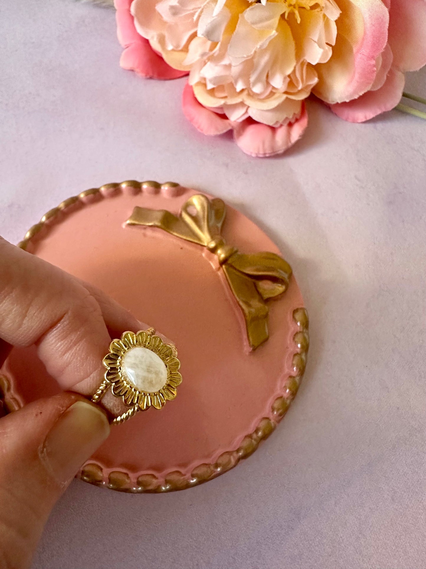 Bague avec pierre naturelle OPALINE - Camilmari Bijoux - 