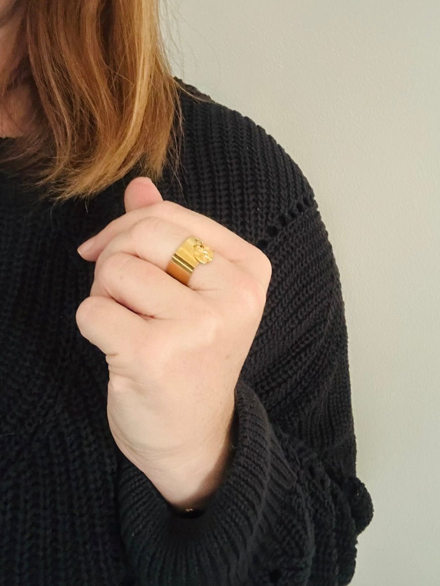 Bague médaillon LIORA - Camilmari Bijoux - Pièce