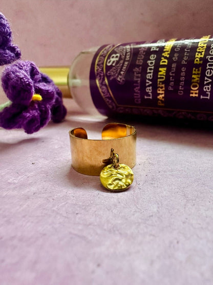 Bague médaillon LIORA - Camilmari Bijoux - Tournesol