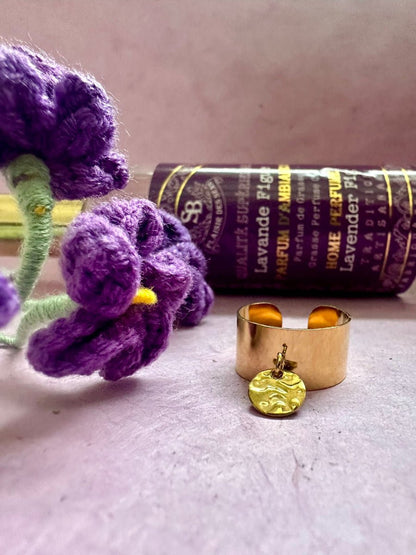 Bague médaillon LIORA - Camilmari Bijoux - Trèfle