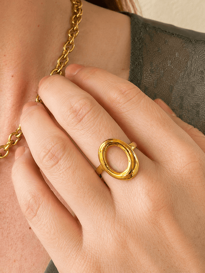 Bague ovale ONDE - Camilmari Bijoux -