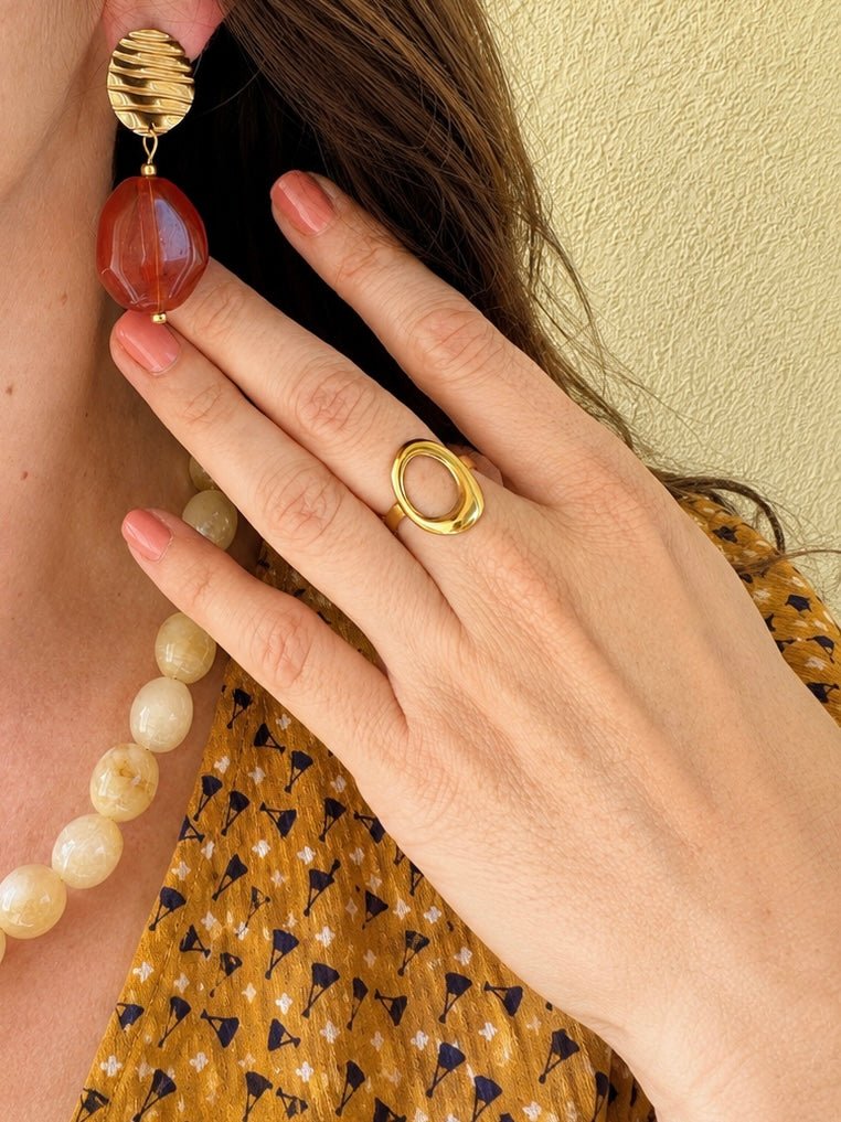 Bague ovale ONDE - Camilmari Bijoux -