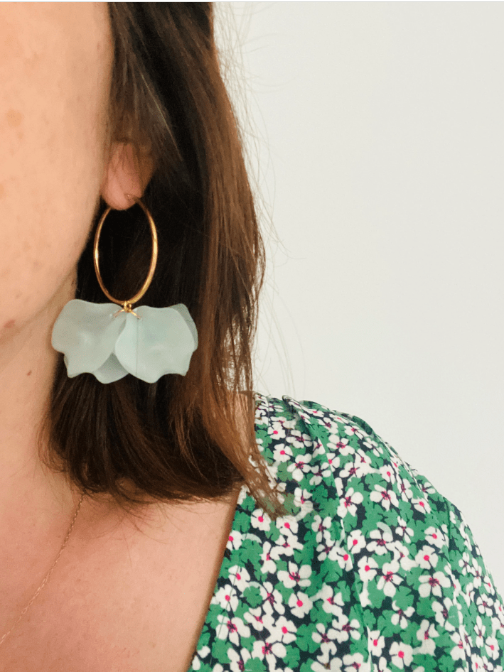 Boucles d'oreilles CHARLIZE - Camilmari Bijoux - Créoles 35 mm dorées