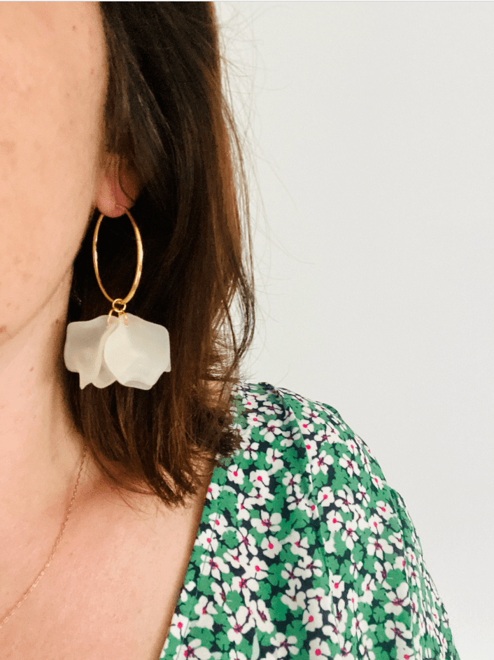 Boucles d'oreilles CHARLIZE - Camilmari Bijoux - Créoles 35 mm dorées