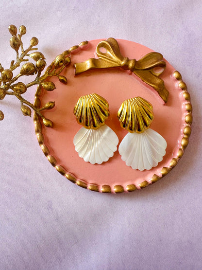 Boucles d’oreilles coquillage nacre MALDIVES - Camilmari Bijoux - 