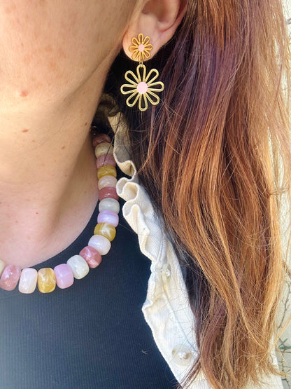 Boucles d'oreilles dorées fleurs FLORIE - Camilmari Bijoux - 
