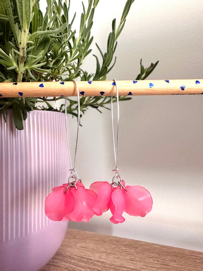 Boucles d’oreilles EVA – Dormeuses élégantes à pétales colorés - Camilmari Bijoux - Argentées +pétales