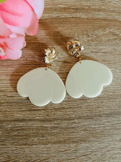 Boucles d’oreilles fantaisie GLORY – Glamour et élégance - Camilmari Bijoux - Clou d'oreille fleur diamètre 17 mm