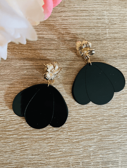 Boucles d’oreilles fantaisie GLORY – Glamour et élégance - Camilmari Bijoux - Clou d'oreille fleur diamètre 17 mm