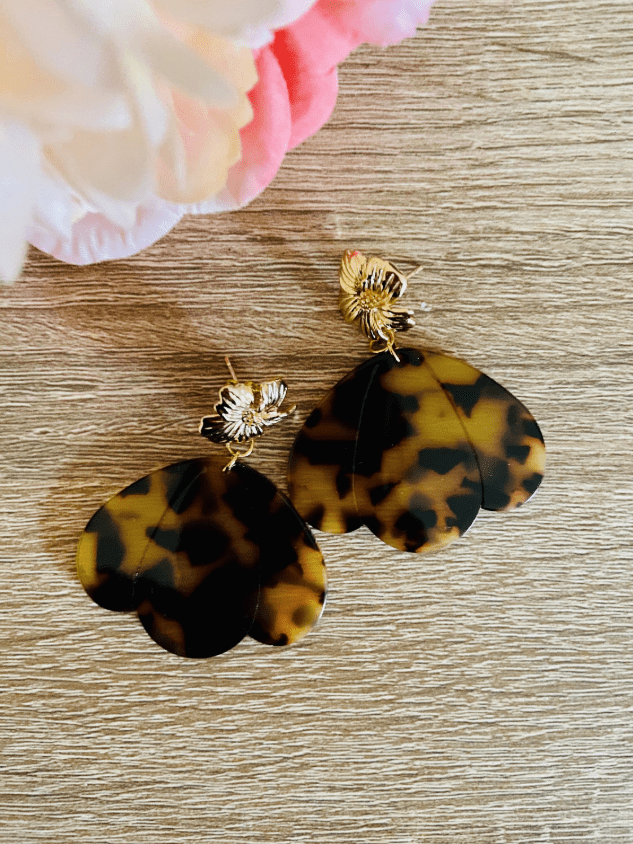 Boucles d’oreilles fantaisie GLORY – Glamour et élégance - Camilmari Bijoux - Clou d'oreille fleur diamètre 17 mm