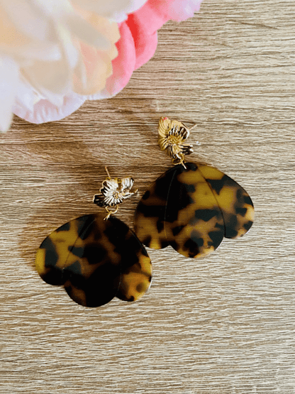 Boucles d’oreilles fantaisie GLORY – Glamour et élégance - Camilmari Bijoux - Clou d'oreille fleur diamètre 17 mm