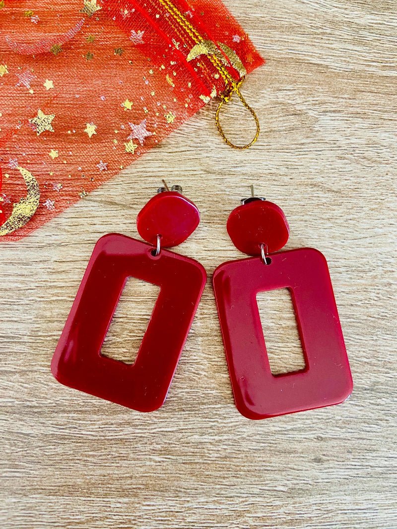 Boucles d’oreilles fantaisie MÉLINA – Boucles pendantes vintage faites main - Camilmari Bijoux - Bordeaux