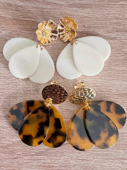 Boucles d’oreilles GLORIA MAXI - volumineuses, féminines et faites main - Camilmari Bijoux - Clip d'oreille rond martelé