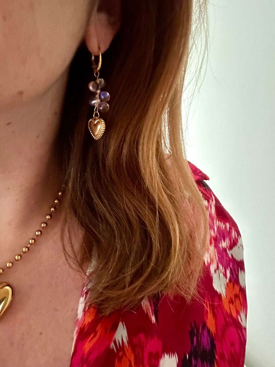 Boucles d'oreilles gouttes ROSÉE - Camilmari Bijoux - 