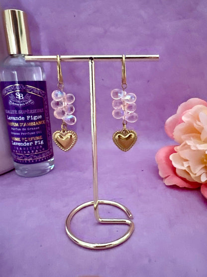 Boucles d'oreilles gouttes ROSÉE - Camilmari Bijoux - 