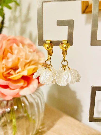 Boucles d'oreilles JADE - Camilmari Bijoux - Version clip pour oreilles non percées