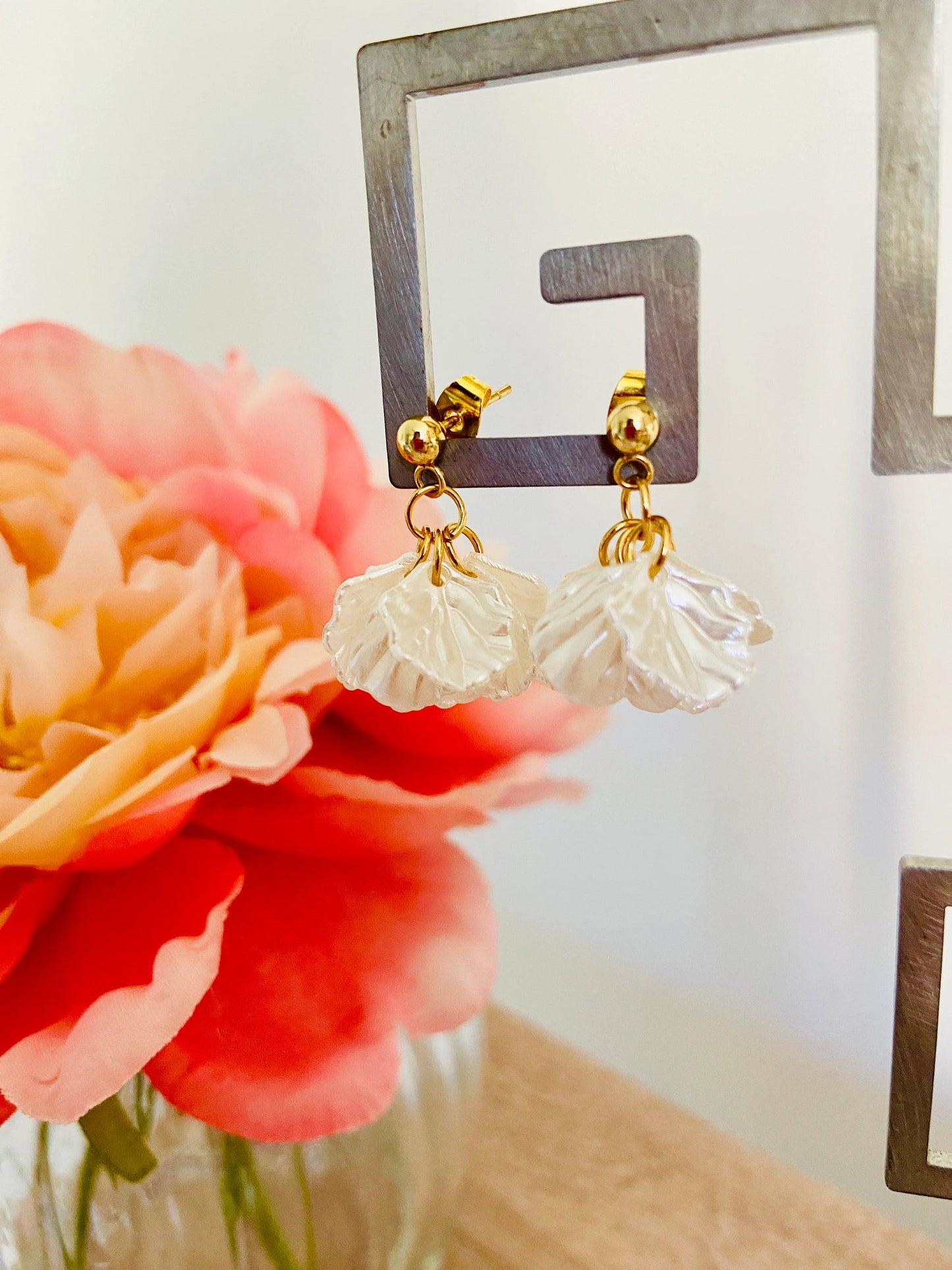 Boucles d'oreilles JADE - Camilmari Bijoux - Version tige pour oreilles percées