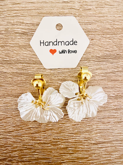 Boucles d'oreilles JADE - Camilmari Bijoux - Version clip pour oreilles non percées