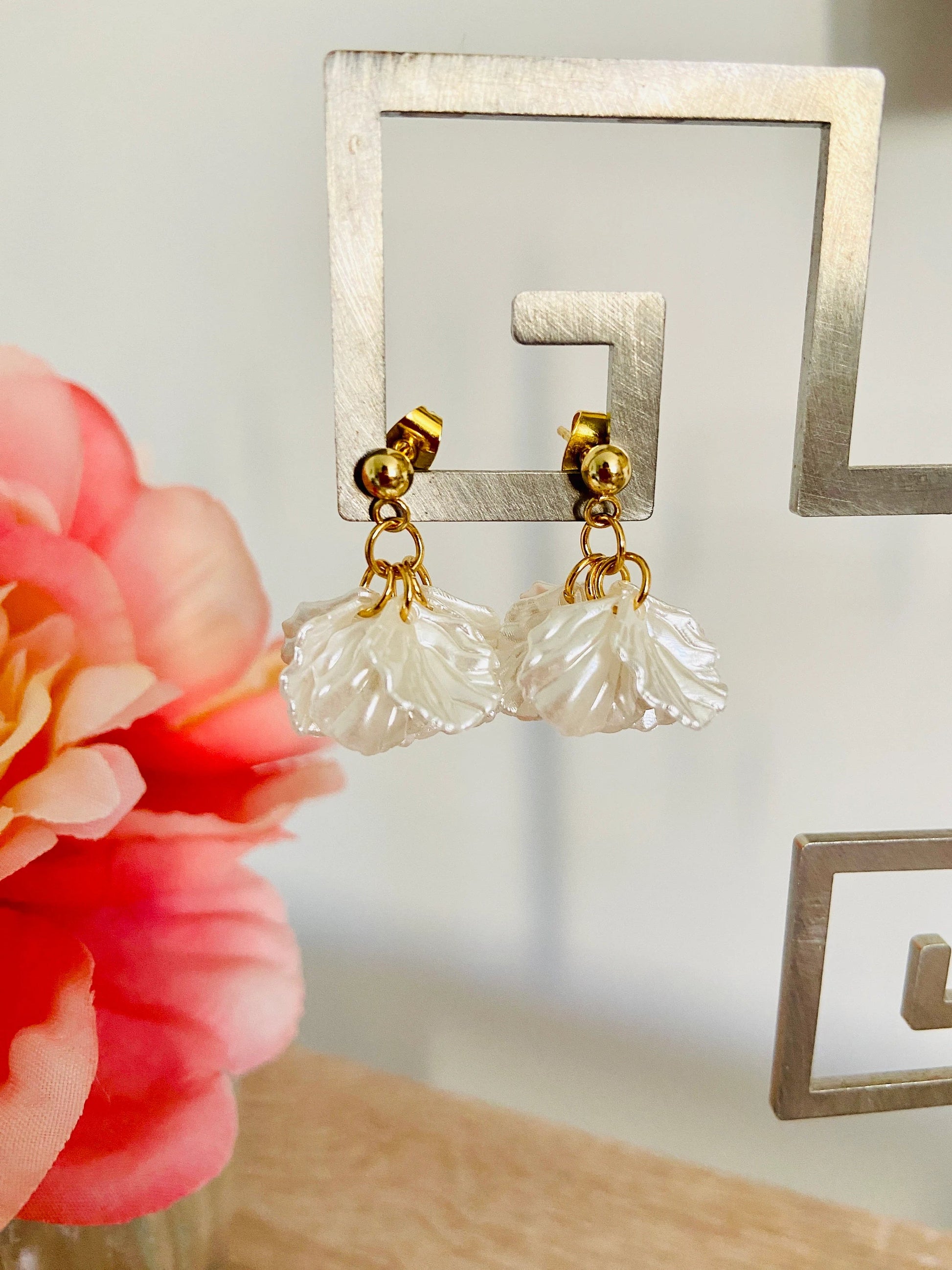 Boucles d'oreilles JADE - Camilmari Bijoux - Version tige pour oreilles percées