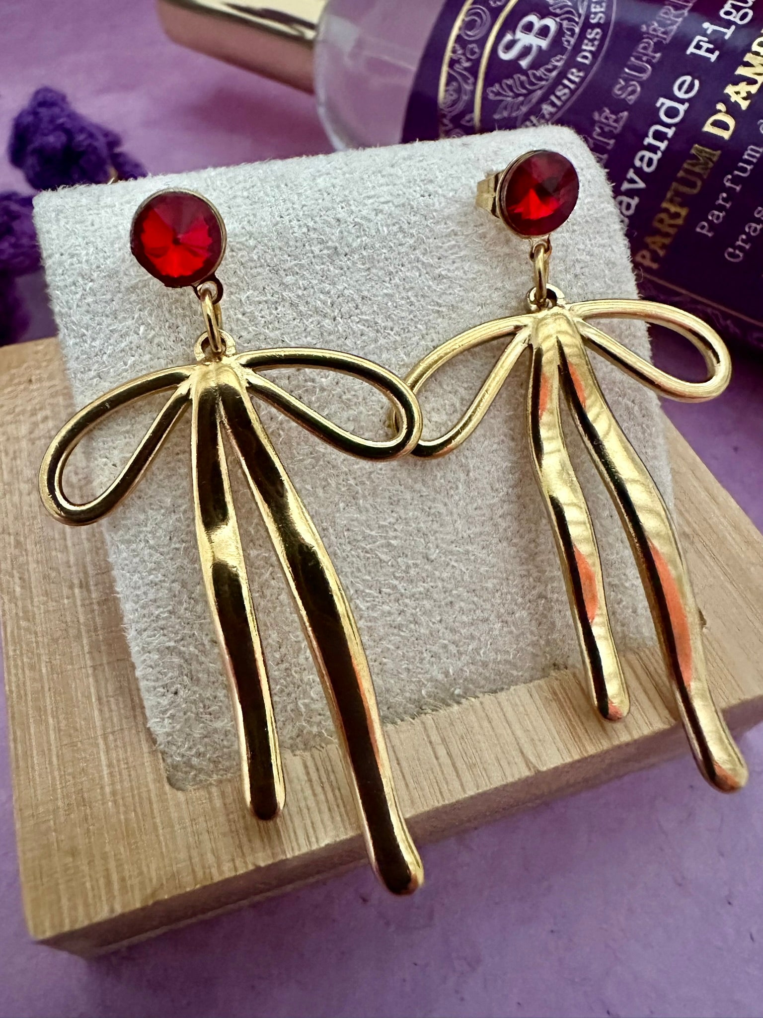 Boucles d'oreilles longues nœuds INAYA - Camilmari Bijoux - 