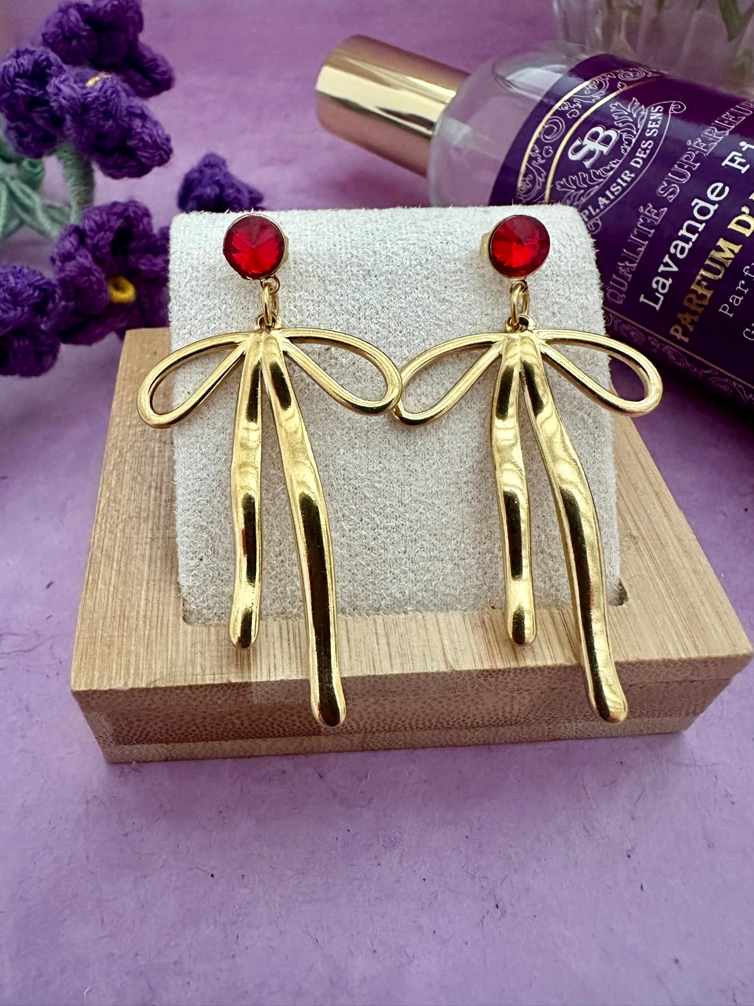 Boucles d'oreilles longues nœuds INAYA - Camilmari Bijoux - 