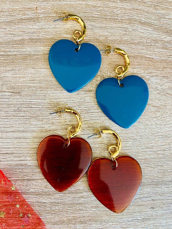 Boucles d’oreilles LUCIA - Camilmari Bijoux - Demi créoles dorées martelées