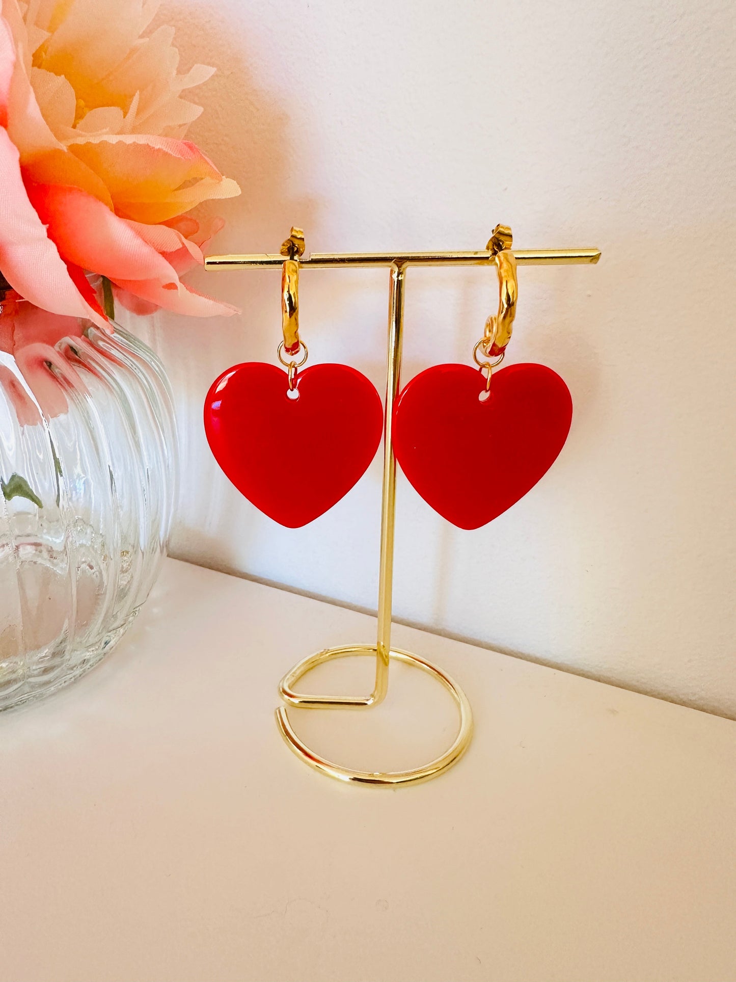 Boucles d’oreilles LUCIA - Camilmari Bijoux - Demi créoles dorées martelées