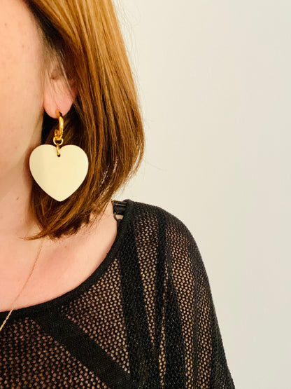 Boucles d’oreilles LUCIA - Camilmari Bijoux - Demi créoles dorées martelées