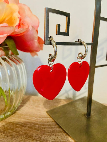 Boucles d’oreilles LUCIA - Camilmari Bijoux - Demi créoles argentées martelées