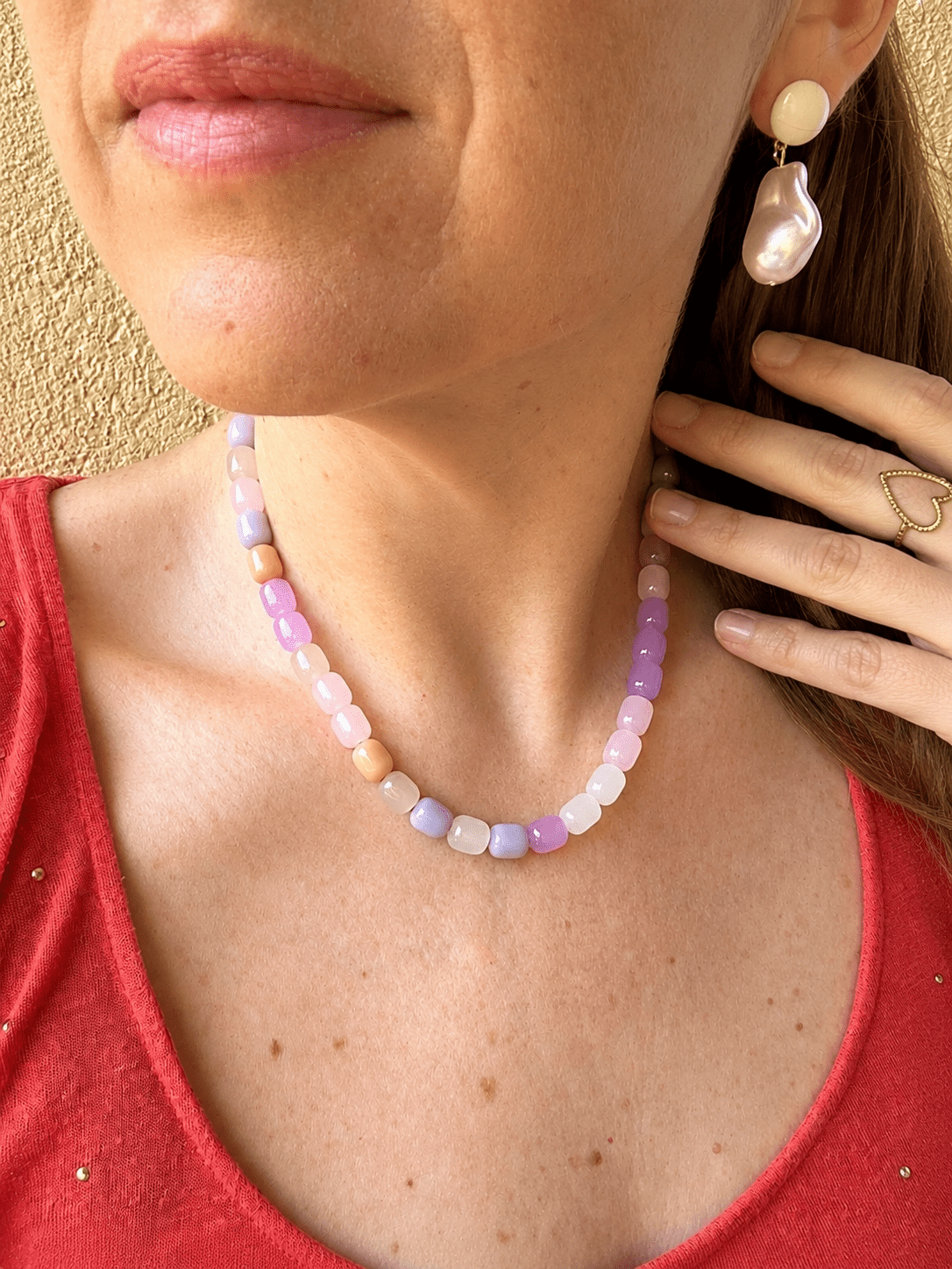 Boucles d'oreilles nacrées PERLITA - Camilmari Bijoux - Clou d'oreille tige pour oreilles percées