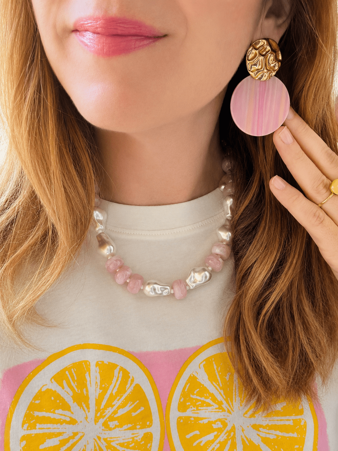 Boucles d'oreilles roses ROSALIE - Camilmari Bijoux -
