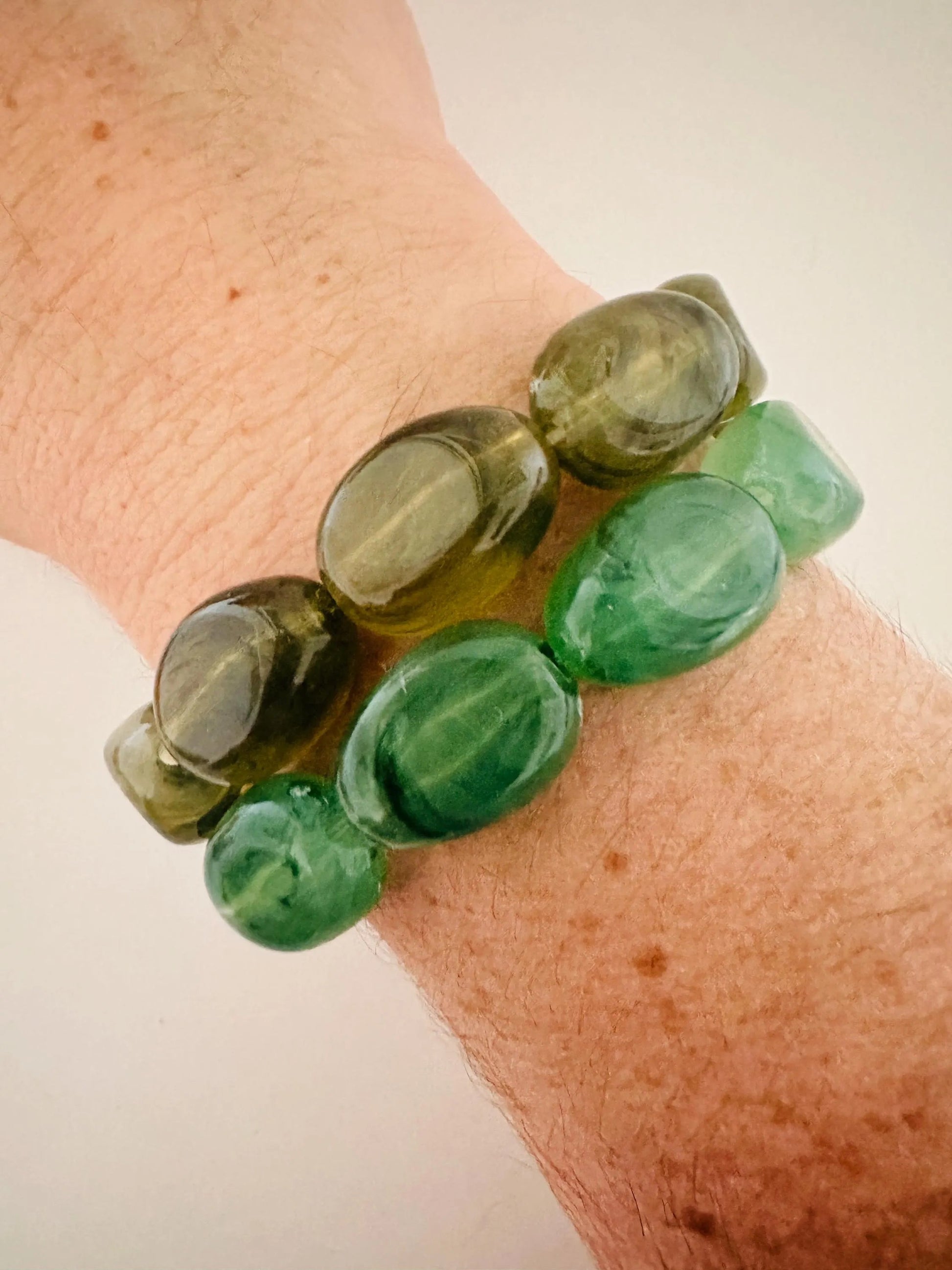 Bracelet CARMEN – Bracelet de perles fantaisie coloré fait main, plusieurs coloris - Camilmari Bijoux - Orange