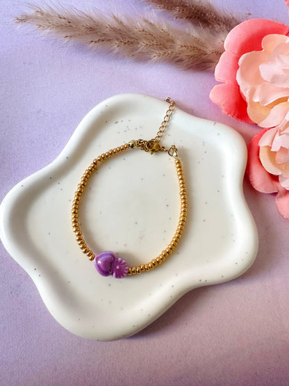 Bracelet cœur ex voto AMORE - Camilmari Bijoux - Lilas
