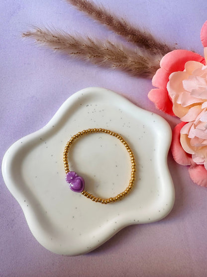 Bracelet cœur ex voto AMORE - Camilmari Bijoux - Lilas