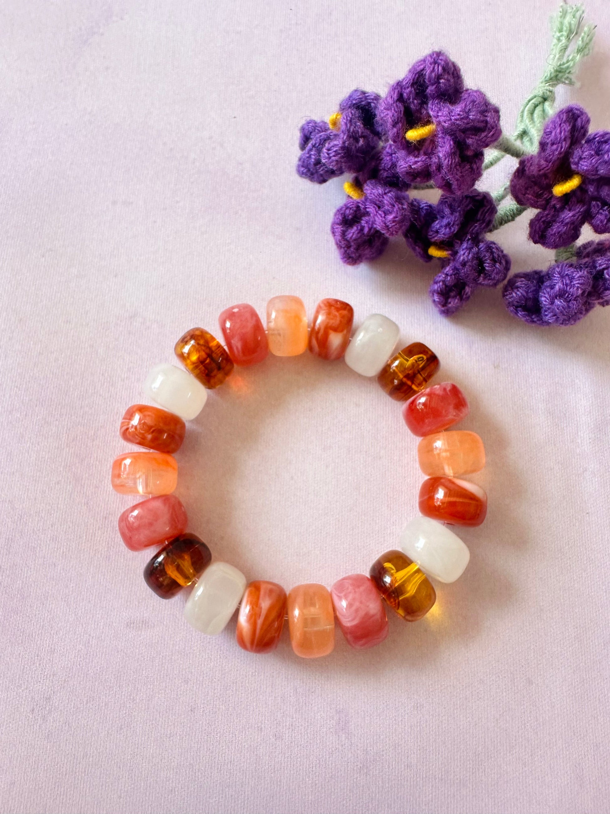 Bracelet coloré tendance BONNIE - Camilmari Bijoux - Bois Rosé