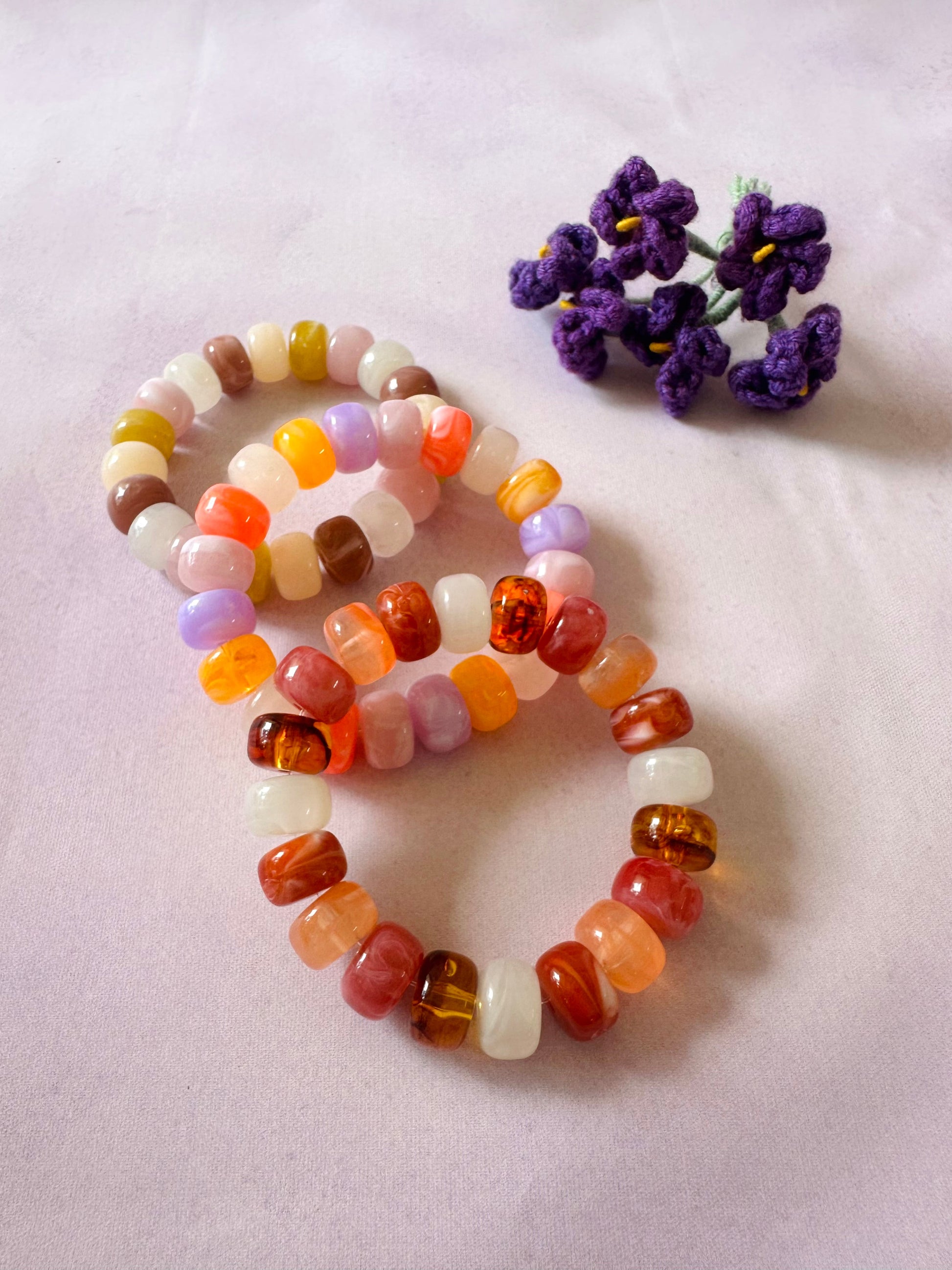 Bracelet coloré tendance BONNIE - Camilmari Bijoux - Miel Caramel