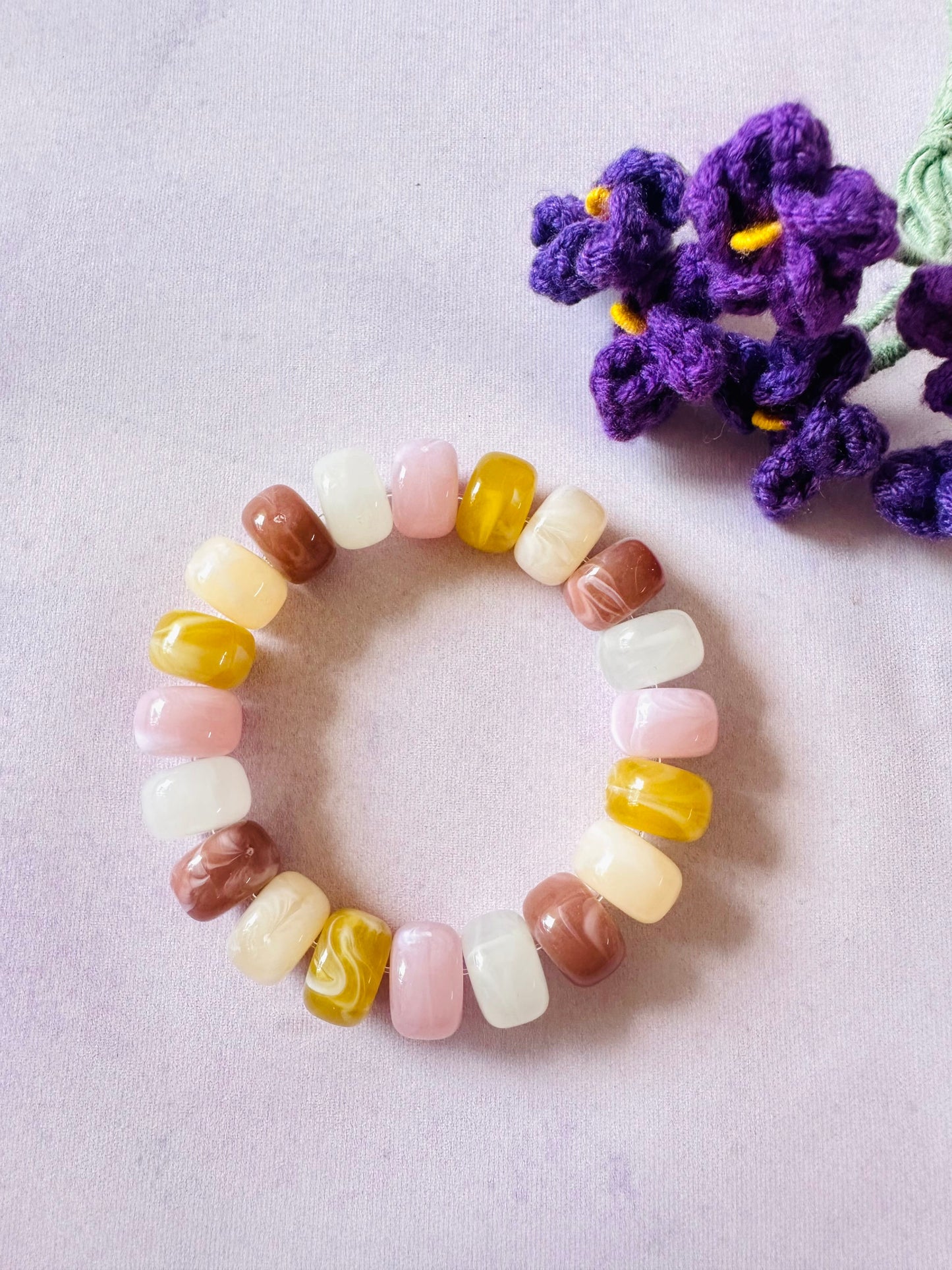 Bracelet coloré tendance BONNIE - Camilmari Bijoux - Miel Caramel