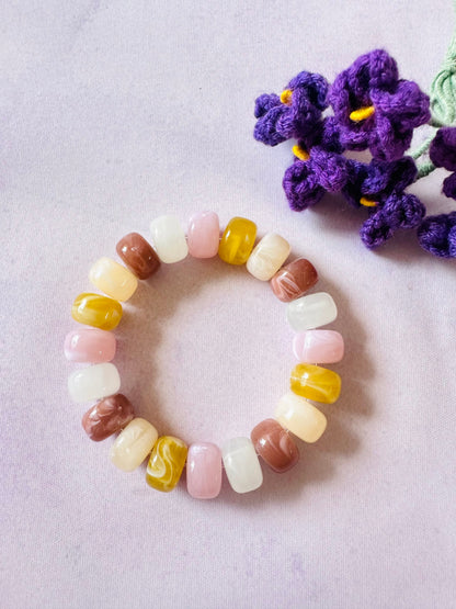 Bracelet coloré tendance BONNIE - Camilmari Bijoux - Miel Caramel