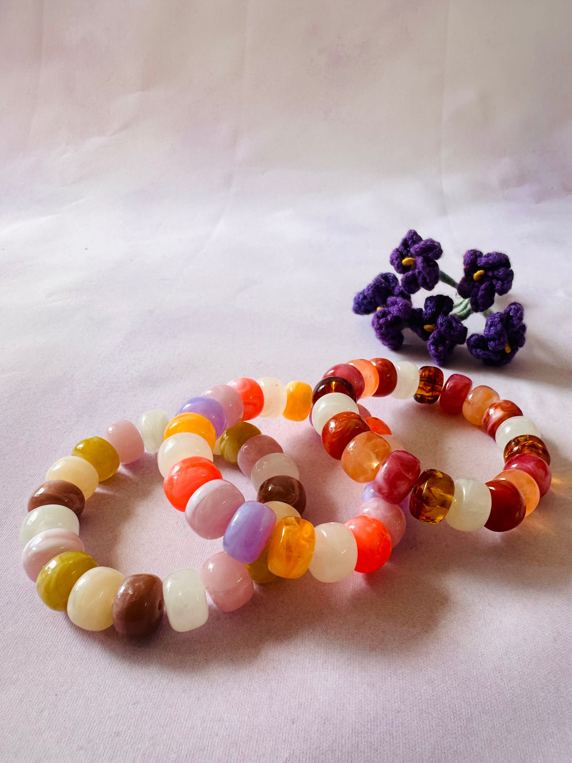 Bracelet coloré tendance BONNIE - Camilmari Bijoux - Miel Caramel