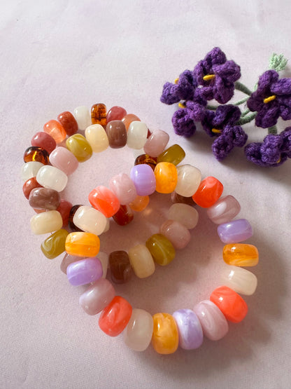 Bracelet coloré tendance BONNIE - Camilmari Bijoux - Miel Caramel