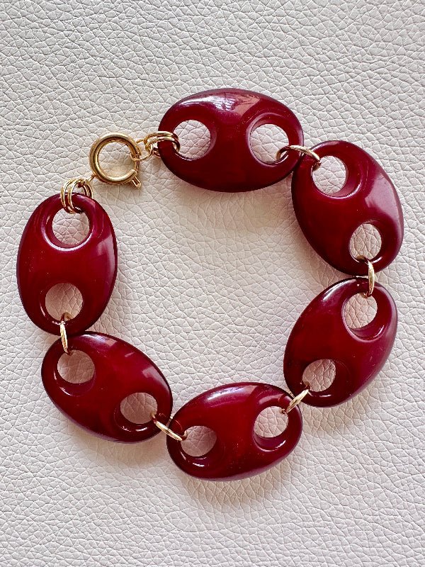 Bracelet FÉLINE – Bracelet à maillons larges fait main - Camilmari Bijoux - Bordeaux