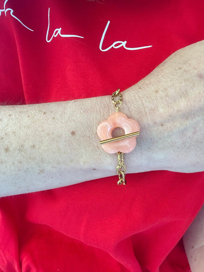 Bracelet femme fleur FLORA - Camilmari Bijoux - Ecru