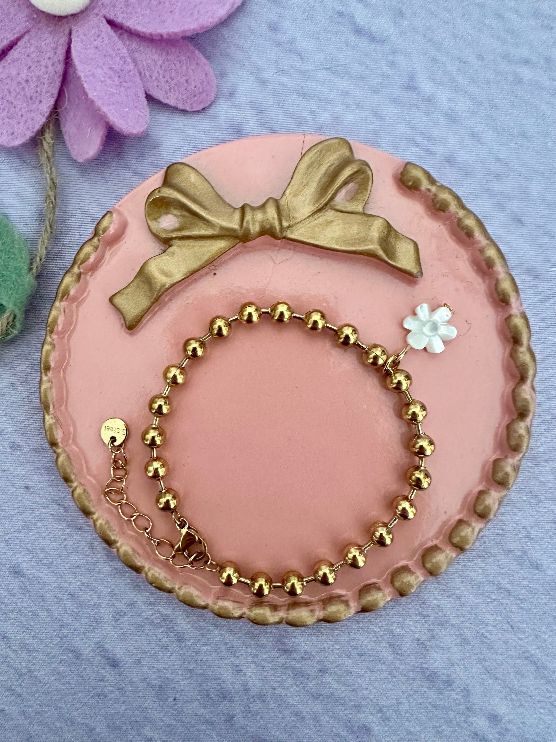 Bracelet fleur blanche LIA - Camilmari Bijoux - 